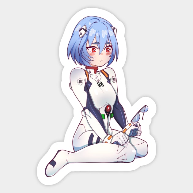 Rei Ayanami Sticker by Tielss 